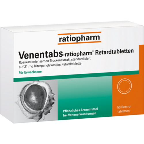 Verpackungsbild(Packshot) von VENENTABS-ratiopharm Retardtabletten