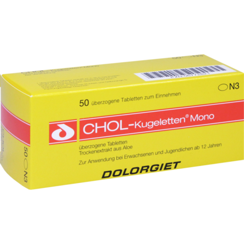 Verpackungsbild(Packshot) von CHOL KUGELETTEN Mono 10 mg überzogene Tabletten