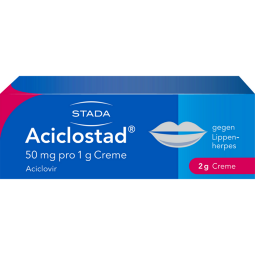 Verpackungsbild(Packshot) von ACICLOSTAD Creme gegen Lippenherpes