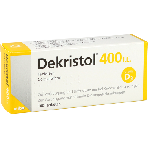 Verpackungsbild(Packshot) von DEKRISTOL 400 I.E. Tabletten