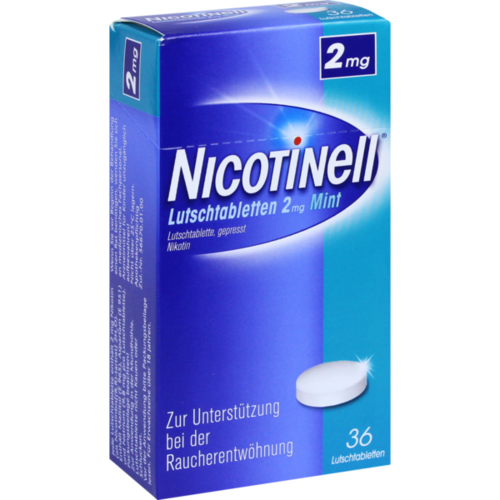 Verpackungsbild(Packshot) von NICOTINELL Lutschtabletten 2 mg Mint