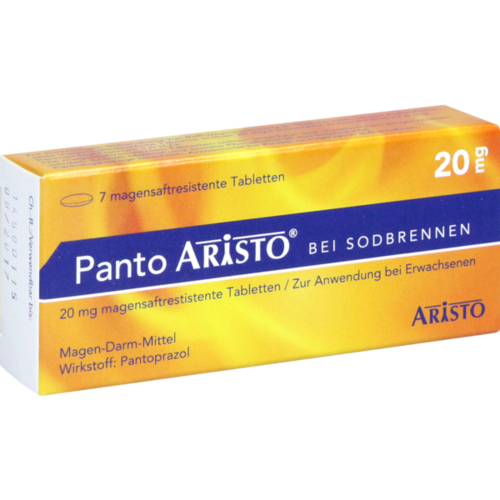 Verpackungsbild(Packshot) von PANTO Aristo bei Sodbrennen 20 mg magensaftr.Tabl.