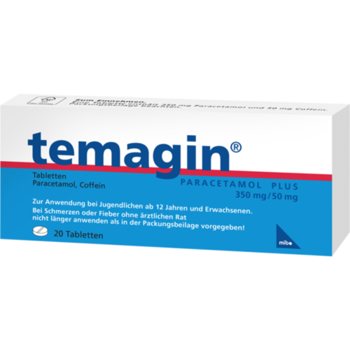 Verpackungsbild(Packshot) von TEMAGIN Paracetamol Plus Tabletten
