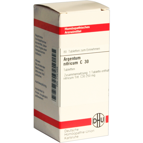 Verpackungsbild(Packshot) von ARGENTUM NITRICUM C 30 Tabletten