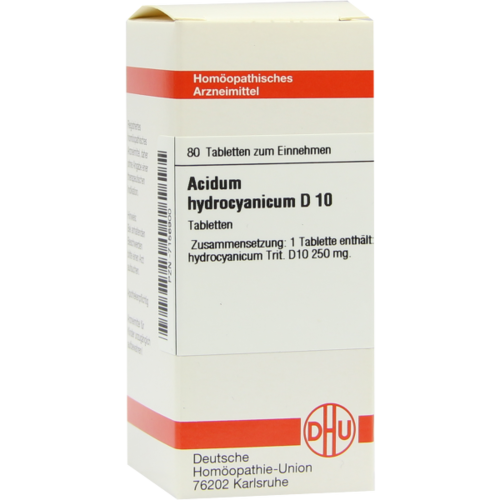 Verpackungsbild(Packshot) von ACIDUM HYDROCYANICUM D 10 Tabletten