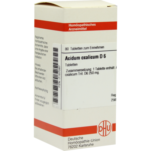 Verpackungsbild(Packshot) von ACIDUM OXALICUM D 6 Tabletten