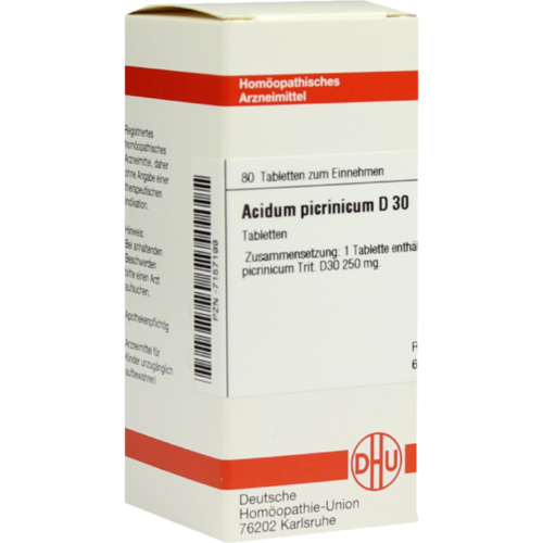 Verpackungsbild(Packshot) von ACIDUM PICRINICUM D 30 Tabletten