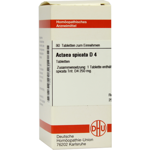 Verpackungsbild(Packshot) von ACTAEA SPICATA D 4 Tabletten
