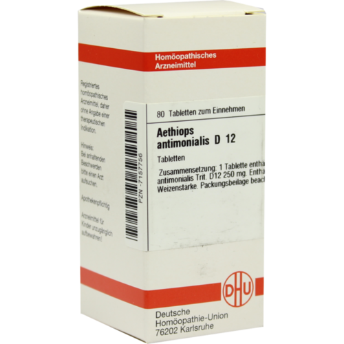 Verpackungsbild(Packshot) von AETHIOPS ANTIMONIALIS D 12 Tabletten