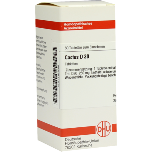 Verpackungsbild(Packshot) von CACTUS D 30 Tabletten