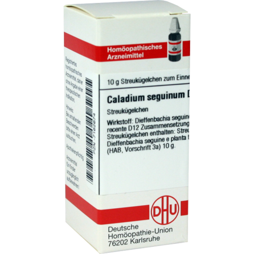 Verpackungsbild(Packshot) von CALADIUM seguinum D 12 Globuli