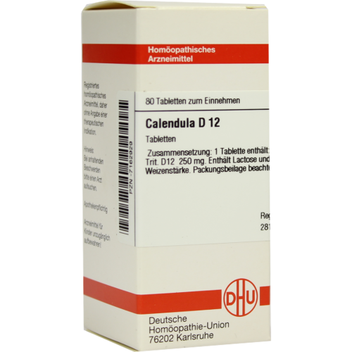 Verpackungsbild(Packshot) von CALENDULA D 12 Tabletten