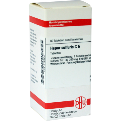 Verpackungsbild(Packshot) von HEPAR SULFURIS C 6 Tabletten