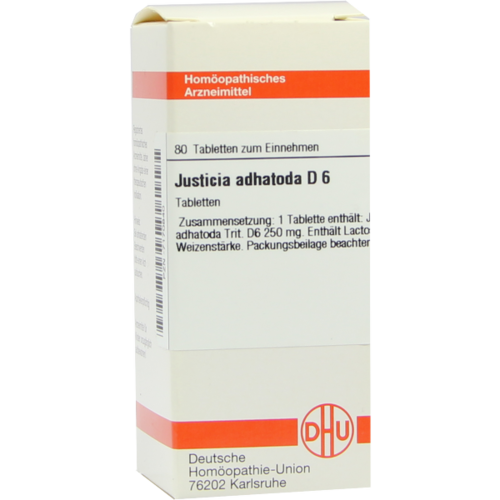 Verpackungsbild(Packshot) von JUSTICIA adhatoda D 6 Tabletten