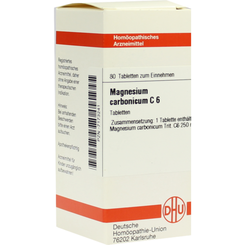 Verpackungsbild(Packshot) von MAGNESIUM CARBONICUM C 6 Tabletten