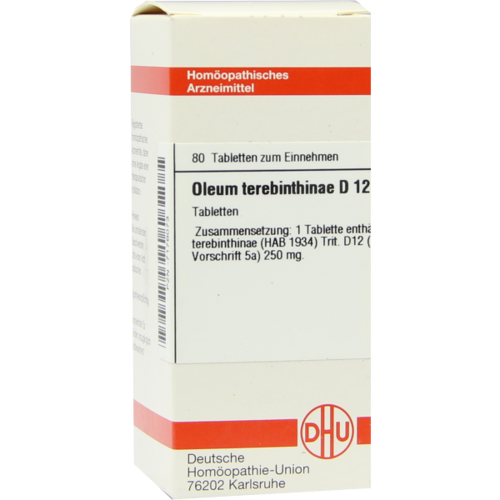 Verpackungsbild(Packshot) von OLEUM TEREBINTHINAE D 12 Tabletten