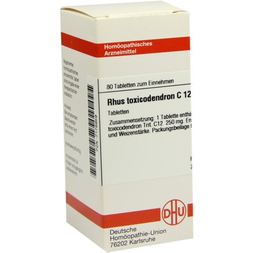 Verpackungsbild(Packshot) von RHUS TOXICODENDRON C 12 Tabletten