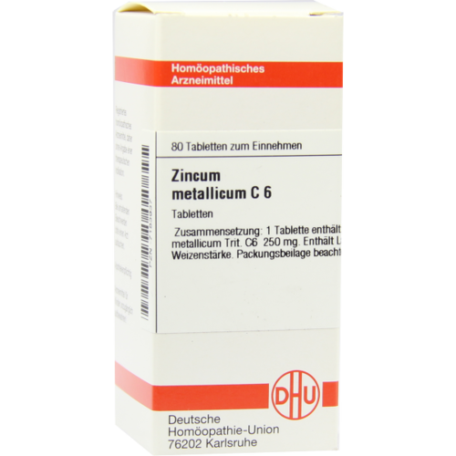 Verpackungsbild(Packshot) von ZINCUM METALLICUM C 6 Tabletten
