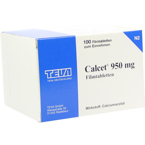 Verpackungsbild(Packshot) von CALCET 950 mg Filmtabletten