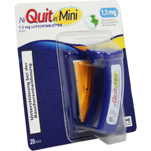 Verpackungsbild(Packshot) von NIQUITIN Mini 1,5 mg Lutschtabletten