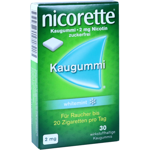 Verpackungsbild(Packshot) von NICORETTE Kaugummi 2 mg whitemint