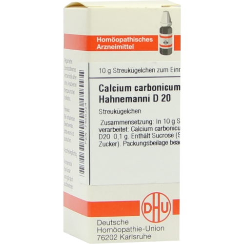 Verpackungsbild(Packshot) von CALCIUM CARBONICUM Hahnemanni D 20 Globuli