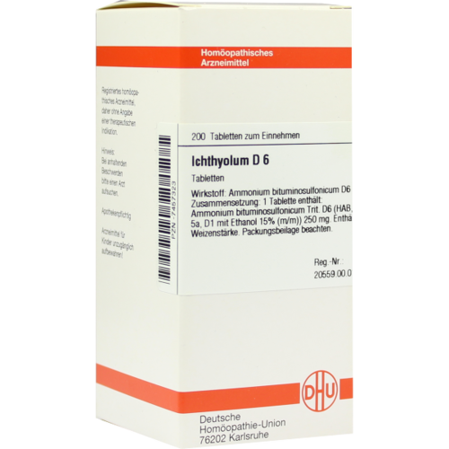 Verpackungsbild(Packshot) von ICHTHYOLUM D 6 Tabletten