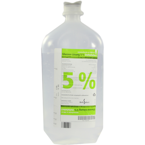 Verpackungsbild(Packshot) von GLUCOSE 5% DELTAMEDICA Infusionslösung Plastikfl.