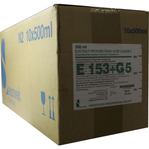 Verpackungsbild(Packshot) von ELEKTROLYT Inf.-Lsg. 153 m.Glucose 5
