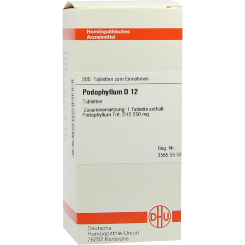 Verpackungsbild(Packshot) von PODOPHYLLUM D 12 Tabletten