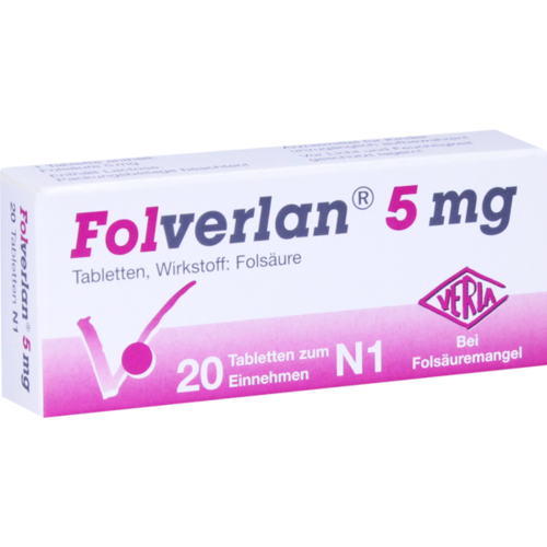Verpackungsbild(Packshot) von FOLVERLAN 5 mg Tabletten