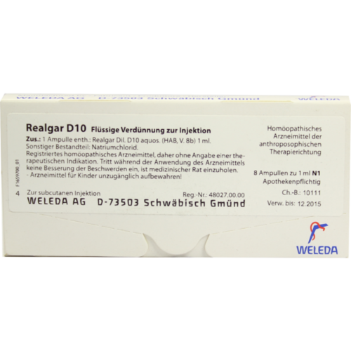 Verpackungsbild(Packshot) von REALGAR D 10 Ampullen
