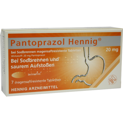 Verpackungsbild(Packshot) von PANTOPRAZOL Hennig b.Sodbrennen 20 mg msr.Tabl.