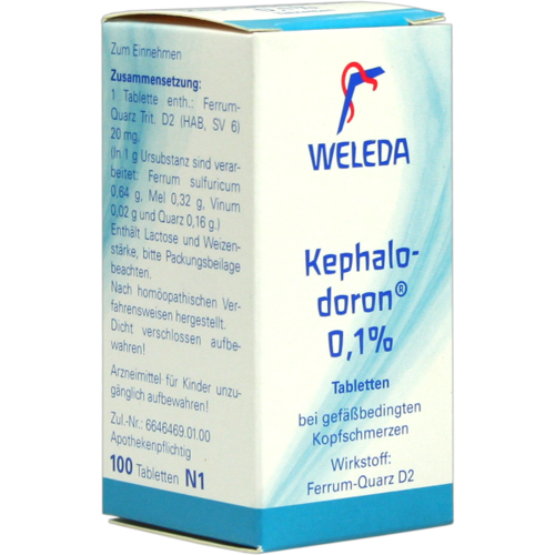 Verpackungsbild(Packshot) von KEPHALODORON 0,1% Tabletten