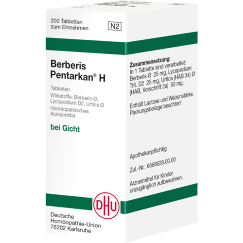 Verpackungsbild(Packshot) von BERBERIS PENTARKAN H Tabletten