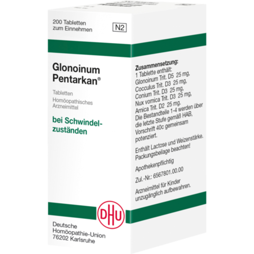 Verpackungsbild(Packshot) von GLONOINUM PENTARKAN Tabletten