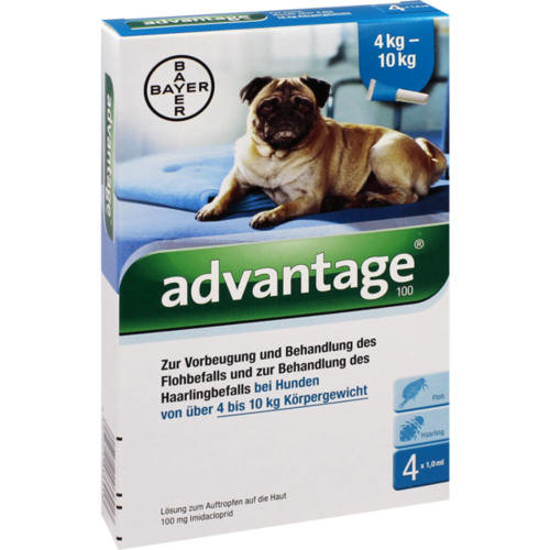 Verpackungsbild(Packshot) von ADVANTAGE 100 Lösung f.Hunde 4-10 kg