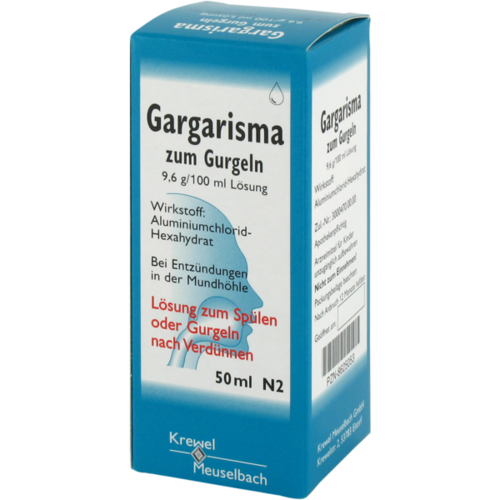 Verpackungsbild(Packshot) von GARGARISMA zum Gurgeln Liquidum