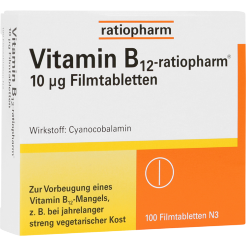 Verpackungsbild(Packshot) von VITAMIN B12-RATIOPHARM 10 μg Filmtabletten