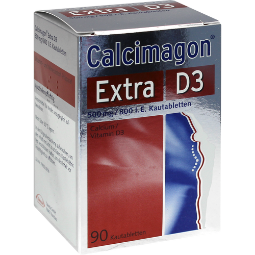 Verpackungsbild(Packshot) von CALCIMAGON Extra D3 Kautabletten