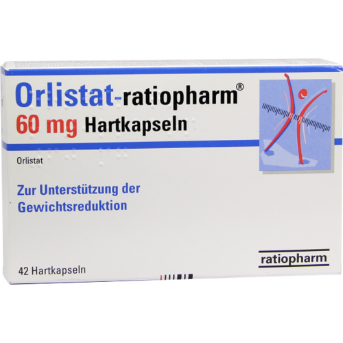 Verpackungsbild(Packshot) von ORLISTAT-ratiopharm 60 mg Hartkapseln