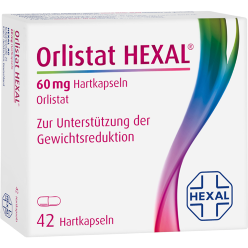 Verpackungsbild(Packshot) von ORLISTAT HEXAL 60 mg Hartkapseln