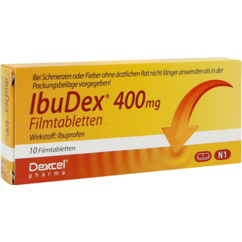 Verpackungsbild(Packshot) von IBUDEX 400 mg Filmtabletten