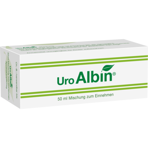 Verpackungsbild(Packshot) von URO ALBIN Tropfen zum Einnehmen