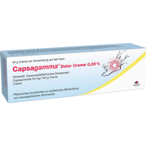 Verpackungsbild(Packshot) von CAPSAGAMMA Dolor Creme 0,05%