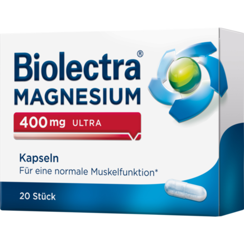 Verpackungsbild(Packshot) von BIOLECTRA Magnesium 400 mg ultra Kapseln