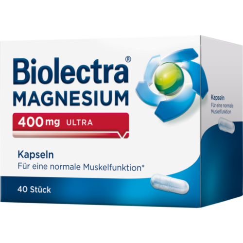 Verpackungsbild(Packshot) von BIOLECTRA Magnesium 400 mg ultra Kapseln