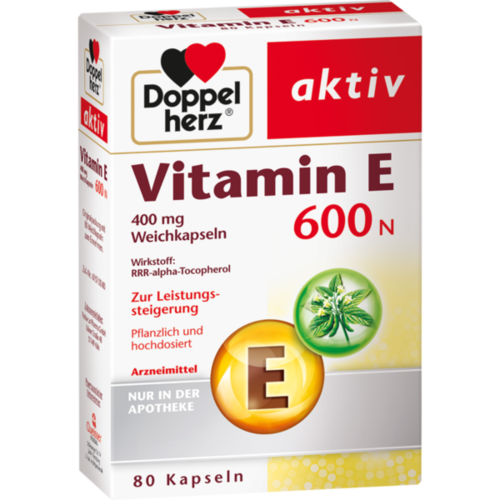 Verpackungsbild(Packshot) von DOPPELHERZ Vitamin E 600 N Weichkapseln