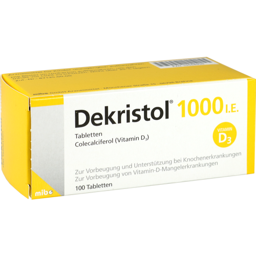 Verpackungsbild(Packshot) von DEKRISTOL 1.000 I.E. Tabletten