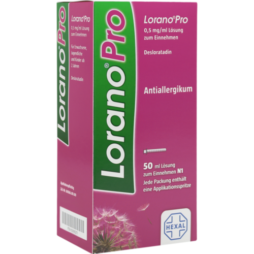Verpackungsbild(Packshot) von LORANOPRO 0,5 mg/ml Lösung zum Einnehmen